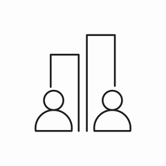 People voting result icon vector sign