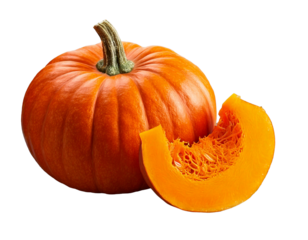 Vegetable pumpkin on transparent background , Generative Ai