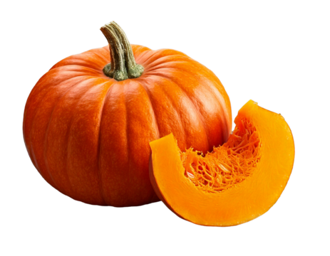 Vegetable pumpkin on transparent background , Generative Ai