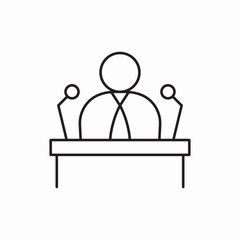 podium tribune speaker icon vector sign