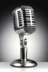 Fototapeta premium Vintage Microphone on a Stand