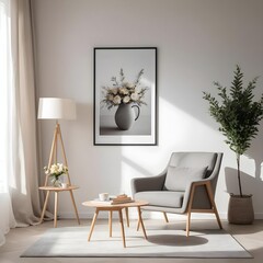 Modern Living Room Interior with Cozy Armchair and Stylish Decor