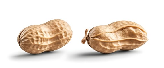 Two Peanuts in Shell, One Open