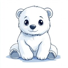 Fototapeta premium adorable polar bear cub