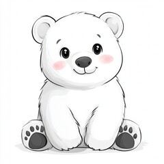 Obraz premium cute polar bear cub