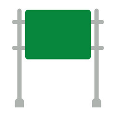 Fototapeta premium Green Road Sign Board Icon, Simple Icon Vector Design, best used for presentation, application, web and banner