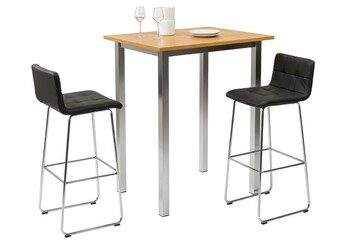 Modern bar table with chairs furniture for dining room set isolated on white background