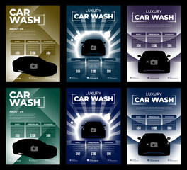 Car Wash Flyer Template for Auto Detailing Services Vehicle Cleaning and Maintenance Promotions Editable Design Ideal for Car Spa Offers Mobile Wash and Automotive Care Advertising Campaigns.