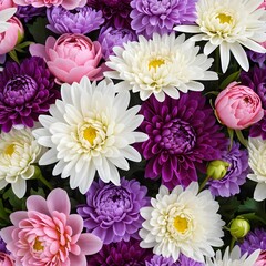 Obraz premium Vibrant Bouquet of Pink, Purple, and White Flowers