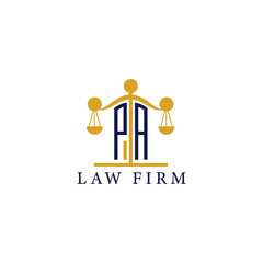 Modern Law Firm Logo with Scales of Justice