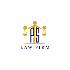  Modern Law Firm Logo with Scales of Justice