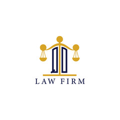  Modern Law Firm Logo with Scales of Justice