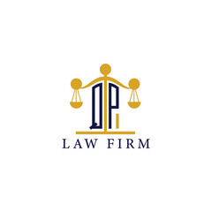  Modern Law Firm Logo with Scales of Justice