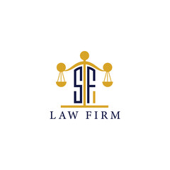  Modern Law Firm Logo with Scales of Justice