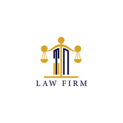  Modern Law Firm Logo with Scales of Justice