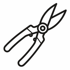 Shears secateur icon outline vector. Garden pruning. Cutter hand