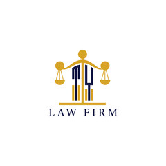 Modern Law Firm Logo with Scales of Justice