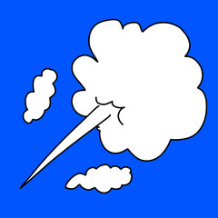 cloud computing concept and wind blows