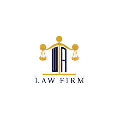  Modern Law Firm Logo with Scales of Justice