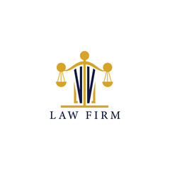  Modern Law Firm Logo with Scales of Justice