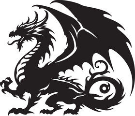 a blue dragon vector