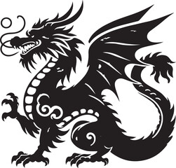 Obraz premium a blue dragon vector