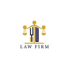  Modern Law Firm Logo with Scales of Justice