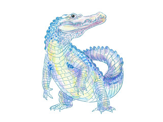 lizard on white background