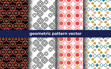 Geometric pattern vector background design | Simple illustrations vector |	
