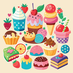 set of cakes