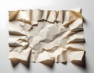 Crumpled Beige Paper Texture