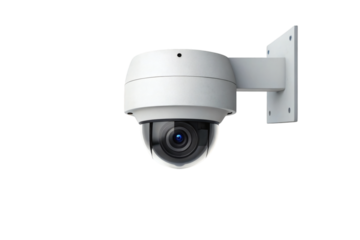 Surveillance Camera on Wall: A sleek and modern security camera, mounted securely on a wall, embodies vigilance and advanced technology for comprehensive monitoring and protection.