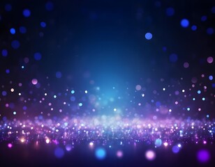 Abstract Purple and Blue Glowing Particles Background