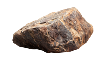White Background Rock Stone - Professional Isolated Stone Image for Design Projects