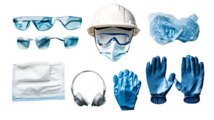 Professional Personal Protective Equipment (PPE) for Ensuring Workplace Safety - Stock Photo.