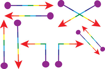 Rainbow arrows Connections and Directions