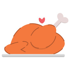 Thanksgiving Chicken Dinner Icon
