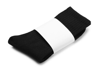 Pair of black socks isolated on white