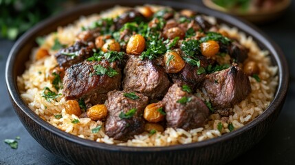 Beef and Rice Dish with Nuts