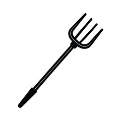 Isolated Pitchfork Farming Tool Vector