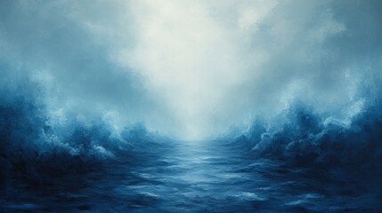 Obraz premium Ocean's Fury: A Path Through Tempestuous Waves