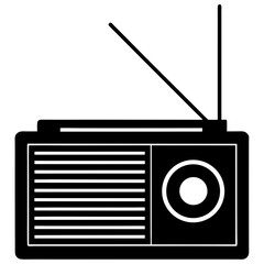 retro radio vector illustration