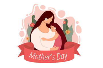 Happy Mother's Day. Vector design for card, flyer, poster, and post.