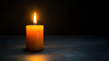 burning candles in the dark