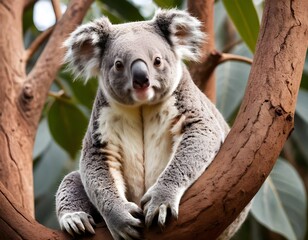 Obraz premium Koala on Tree Branch