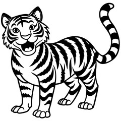 tiger cartoon isolated on white
