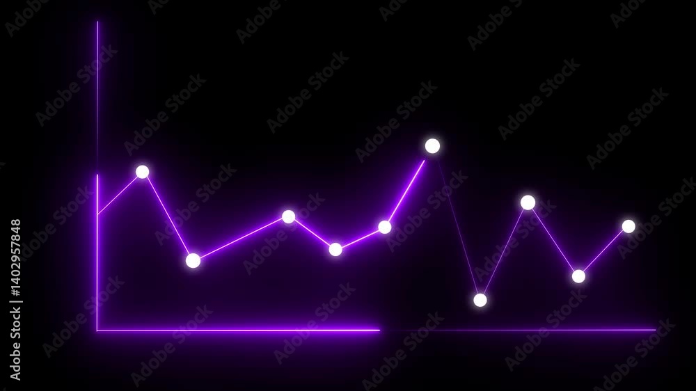 Aufkleber stock market graph on laptop screen for business or economic concept. glowing digital financial grap