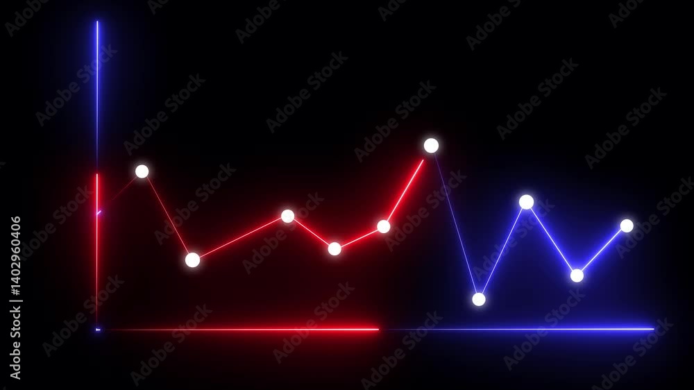 Aufkleber stock market graph on laptop screen for business or economic concept. glowing digital financial grap