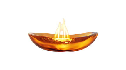 Fototapeta premium Elegant diya oil lamp flame light deepavali hindu festival spiritual meditation celebration hinduism tradition on transparent background