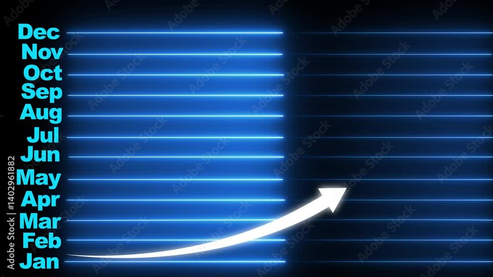 Aufkleber a bar graph representing monthly data . a focus on positive performance or progress. growth bar grap